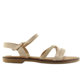 Sandaler med sarte striber S55 beige