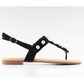Flip-flops med perler D-6541 Sort