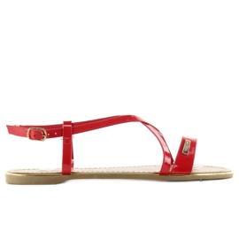 Sandaler med sarte strimler Lc-89 rød