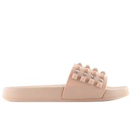 Hjemmesko med gummirem ts168-8 pink lyserød