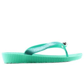 Flip-flops med sølvkugle 9-56 grøn