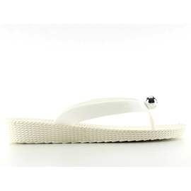 Flip-flops med sølvkugle 9-56 hvid