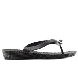 Flip-flops med sølvkugle 9-56 sort