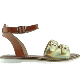 2015L-139-3W guld hologram sandaler gylden