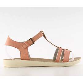 Sandaler med et metallisk bælte 760 pink lyserød