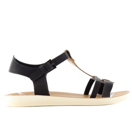 Sandaler med metallisk rem 760 sort