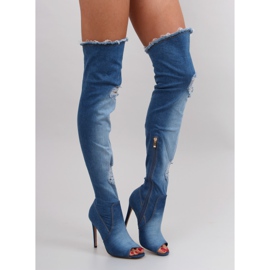 Lårhøje denim jeans blå