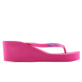 Flip-flops på en skumkile B763 rose lyserød