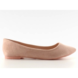 Glatte ballerinaer, delikat Spitz C56 Pink lyserød