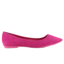 Glatte ballerinaer delikat C56 Fushia Spitz lyserød