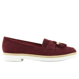 Klassiske loafers til kvinder 7101 D. Rød flerfarvet