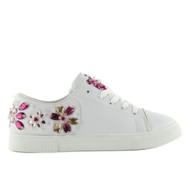 Sneakers med sten originale Wz 6182 hvid