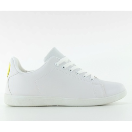 Sportssko med smiley ansigt al-5301 Hvid gul