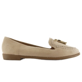 Mokkasiner med trimmede tæer SK28P Beige