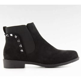 Suede Jodhpur støvler med F175 Sort