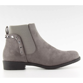 Suede støvler med F175 Grey studs grå