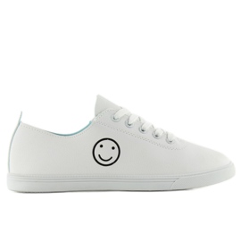 Sneakers med smiley nb105 Hvid