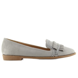 Lordsy loafers dekoreret med grå sk33p