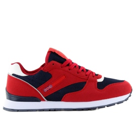 D81 RED / NAVY super komfortable sportssko rød