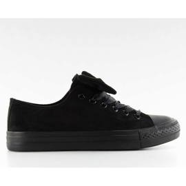 Klassiske sneakers med sløjfe by-025 sort