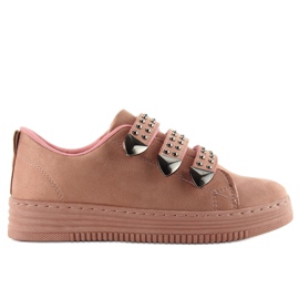 Sneakers med nitter 16-582 Pink lyserød