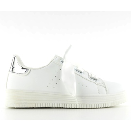 Sneakers med satinsnørebånd S-317 hvid