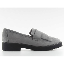 Dame loafers høj sål F173p grå