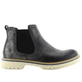 Jodhpur støvler i sporty stil 857-Pa sort