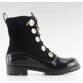 Velourarbejdere med knapper R113p sort