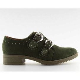 Moccasins med green studs green grøn