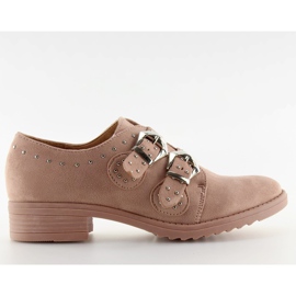 Kvinders moccasiner med pink studs FM217-34 Pink lyserød