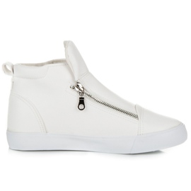 Lgm High-top sneakers med lynlås hvid