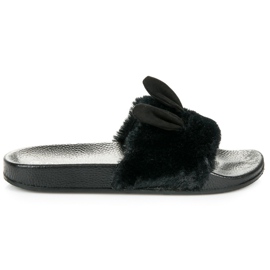 Queen Vivi Sorte flip-flops med ører
