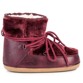 Ideal Shoes Claret snestøvler rød