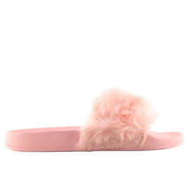 Pink 58-6 pink pels hjemmesko lyserød