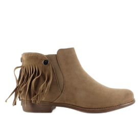 Jodhpur støvler med aftagelige frynser 9177 Camel brun