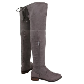 Grå musketerstøvler A-300 grå