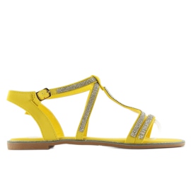 Sandaler dekoreret med cubic zirconias YH-2H017 gul