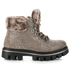 Kylie Stilfulde støvler med beskytter brun