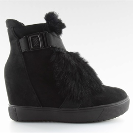 Sneakers med pels sort 3123 sort