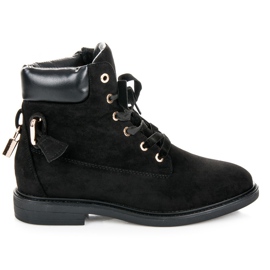 Ideal Shoes Ruskindsarbejdere bundet med et bånd sort