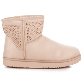 Beige snestøvler