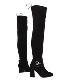 Over-the-knee støvler A35 Sort