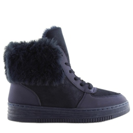 Marineblå mørkeblå tykt isolerede sneakers marine blå