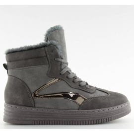 Sneakers isoleret grå BOK-1103 mørkegrå