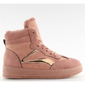 Sneakers isoleret pink BOK-1103 mørk pink lyserød