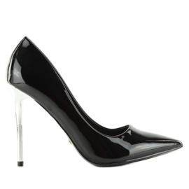 Pumps Silver Heels sort NF03 Sort