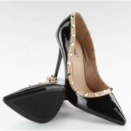 Pumps på en stilethæl Valentina sort LL-76P Sort brun