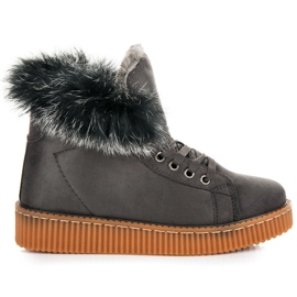 Creepers Støvler Med Pels grå