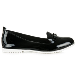 Miss Laura Slip-on lakerede ballerinaer sort